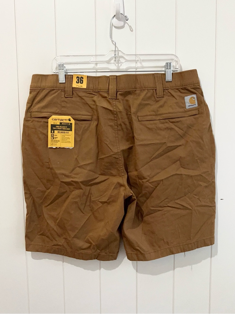 Carthartt NWT Force Relaxed Fit Twill 5 Pocket Work Short size 36